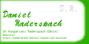 daniel maderspach business card